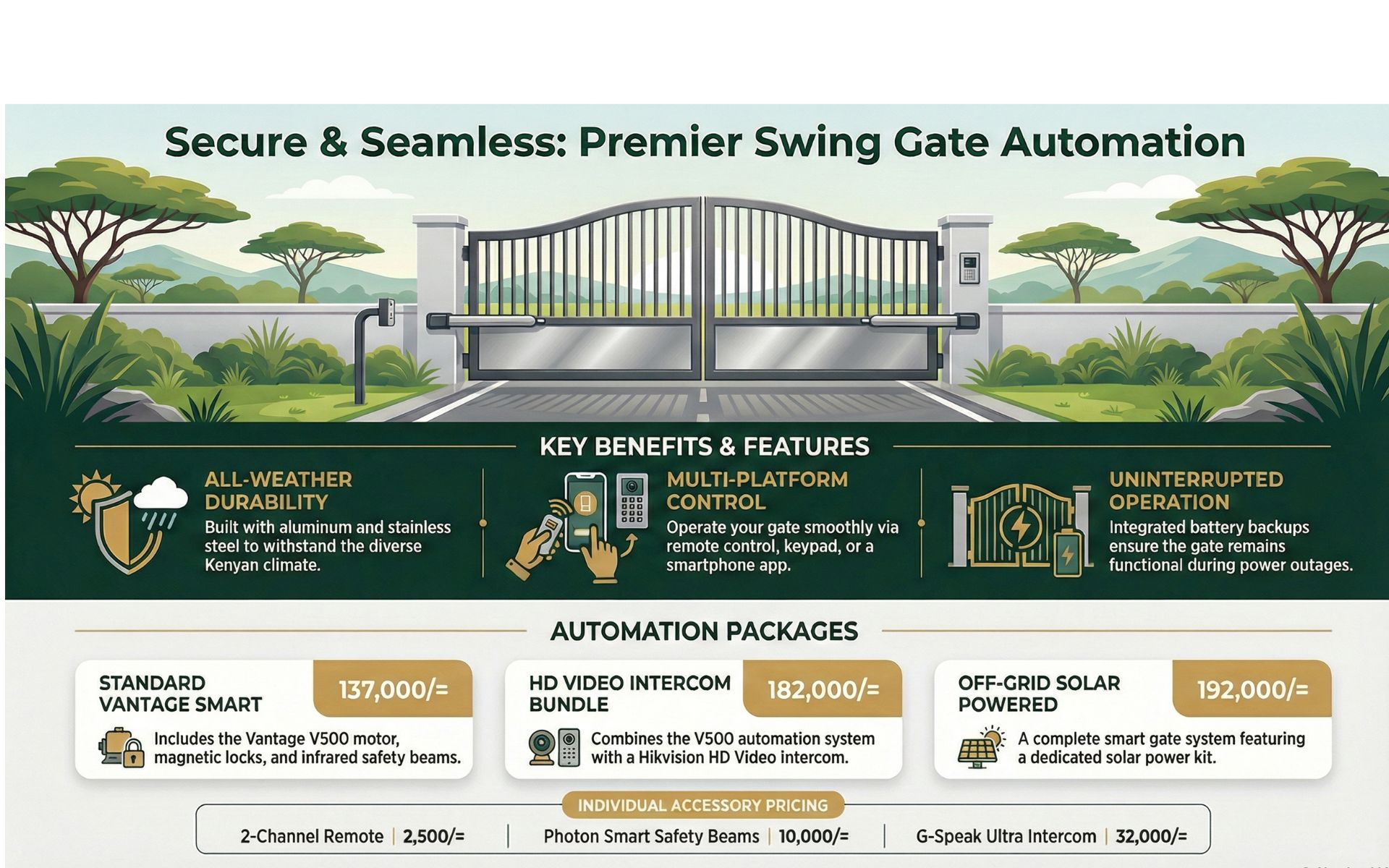 get the best swing gate systems in Kenya